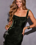 Enchanted Dusk Velvet Midi Dress