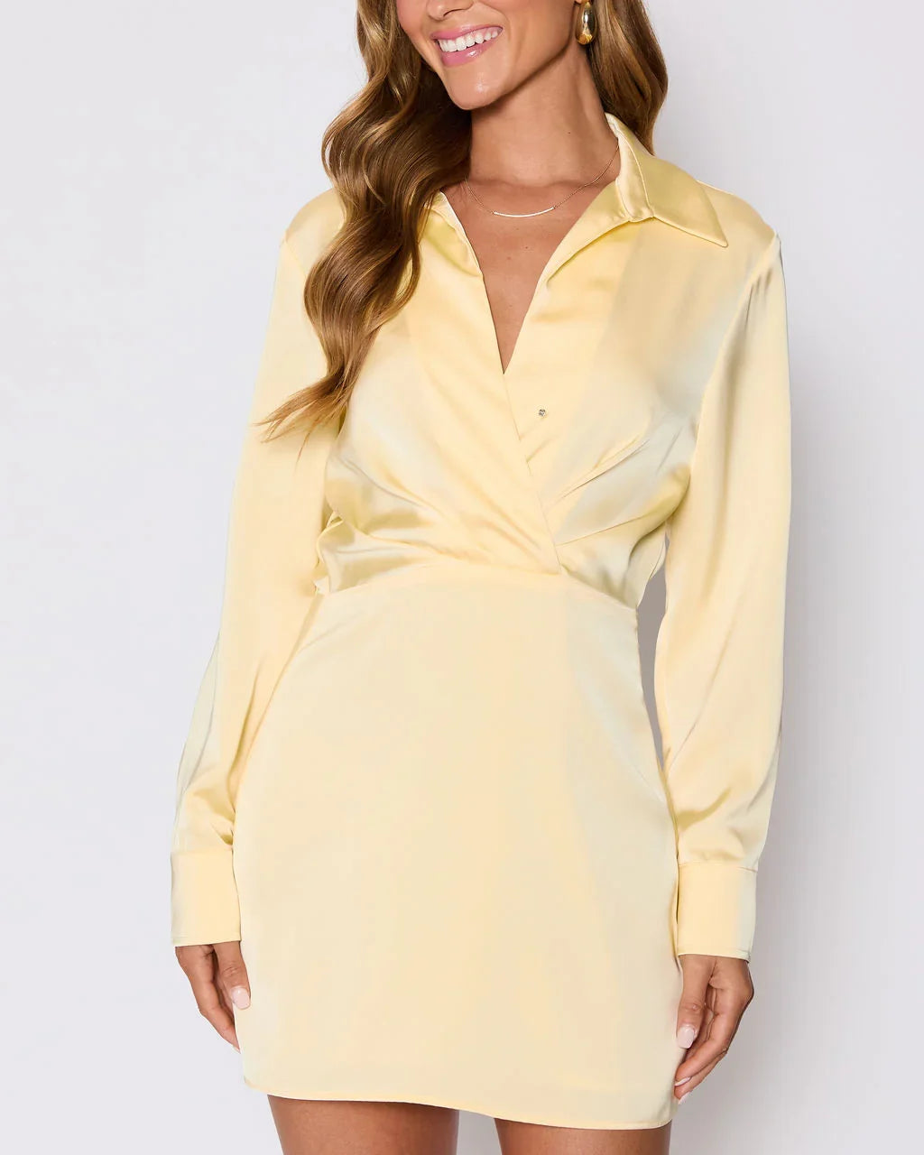 Booked and Busy Collared Shirt Mini Dress