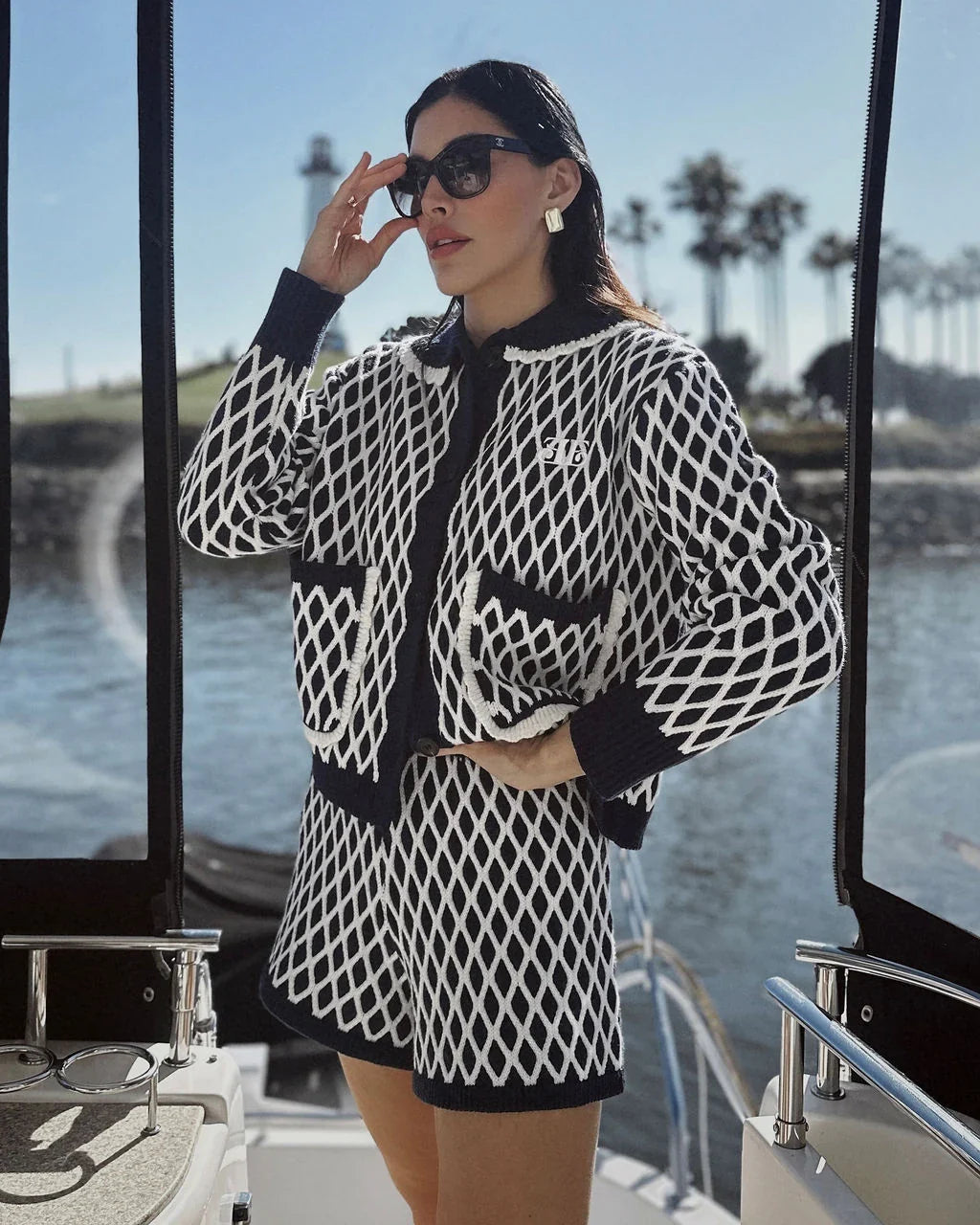 Jacqueline Diamond Print Cardigan