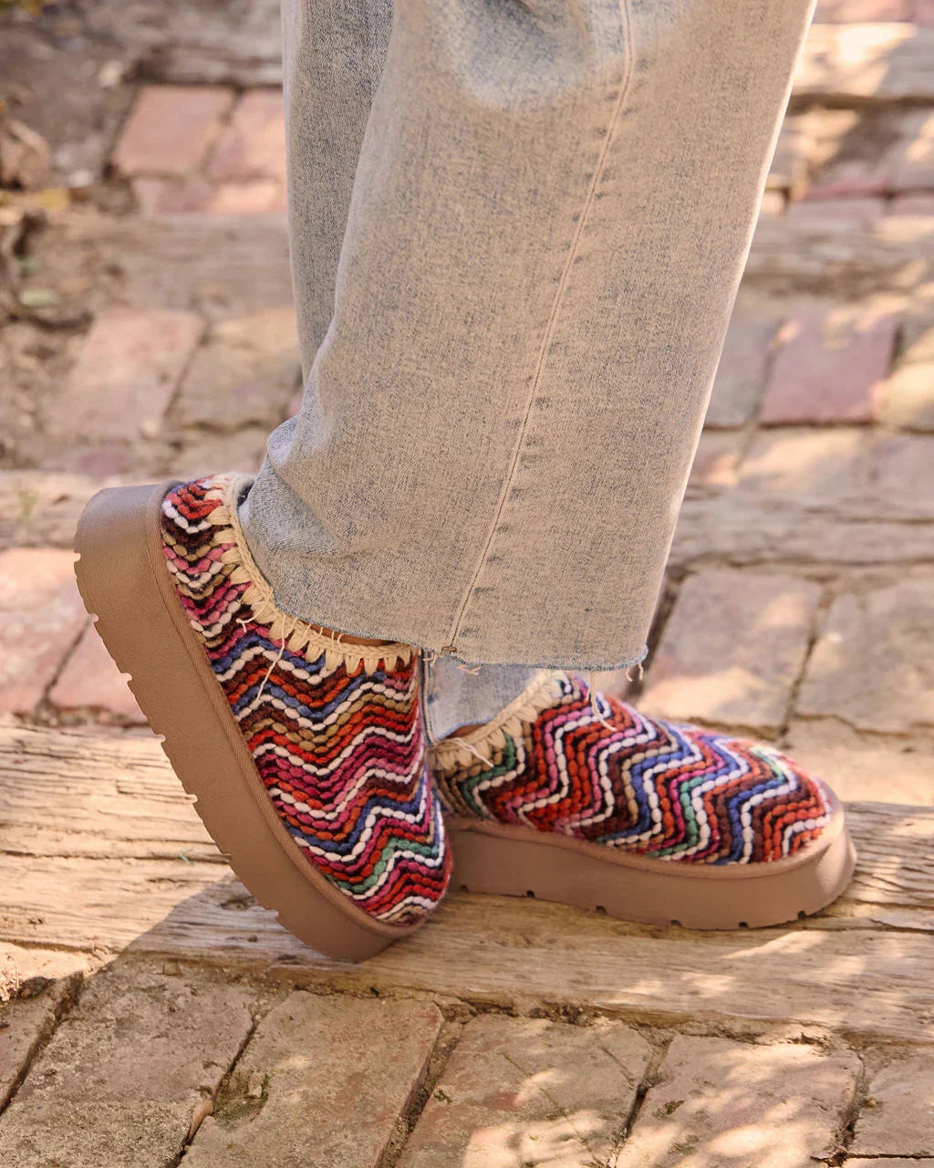 Emberlane Embroidered Platform Mules