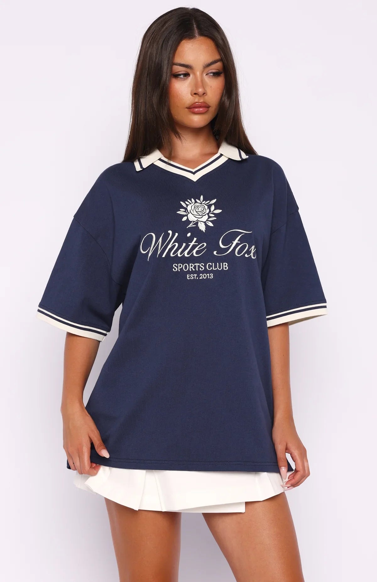 Along The Way Oversized Jersey Navy