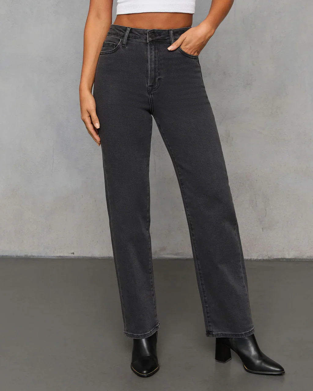 Roamer Super Stretch High Rise Wide Leg Jeans