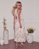 Daija Floral Keyhole Midi Dress