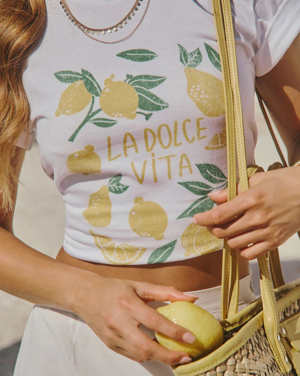 La Dolce Vita Lemon Short Sleeve Graphic Tee