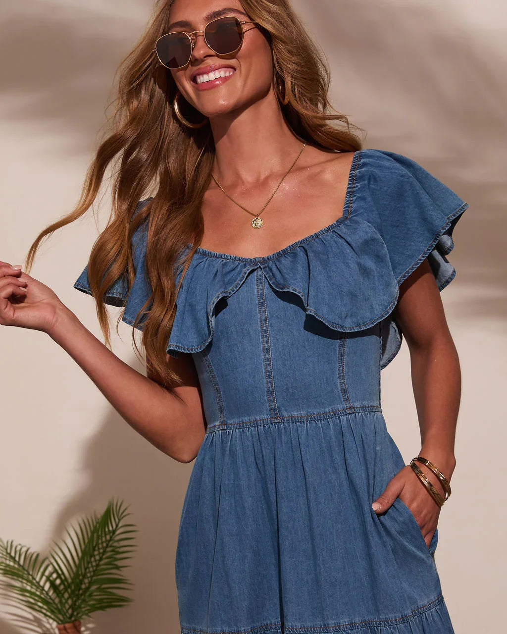 Penelope Chambray Midi Dress