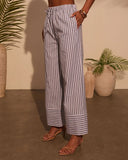Jailen Striped Waist Tie Pants