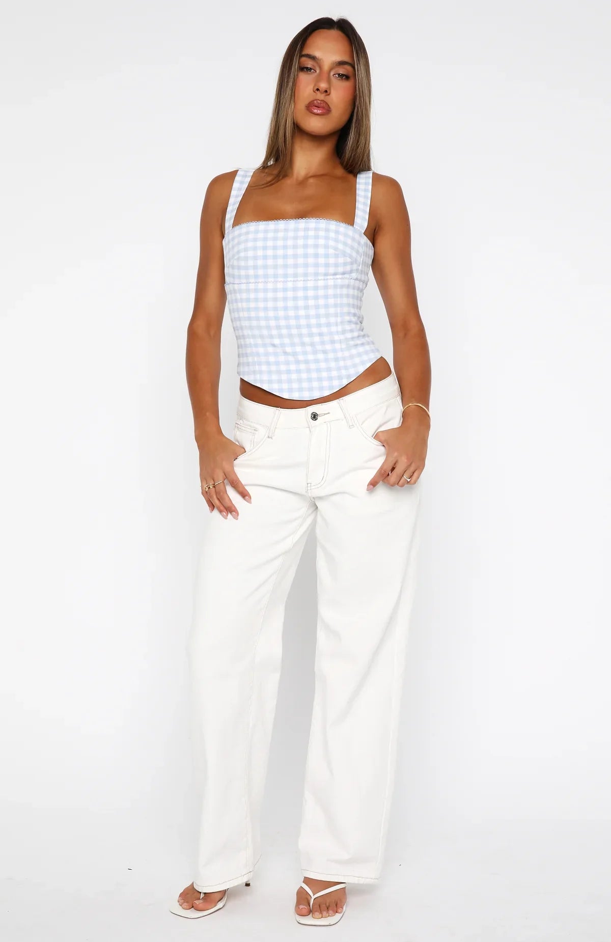 Crossed Your Mind Bustier Baby Blue