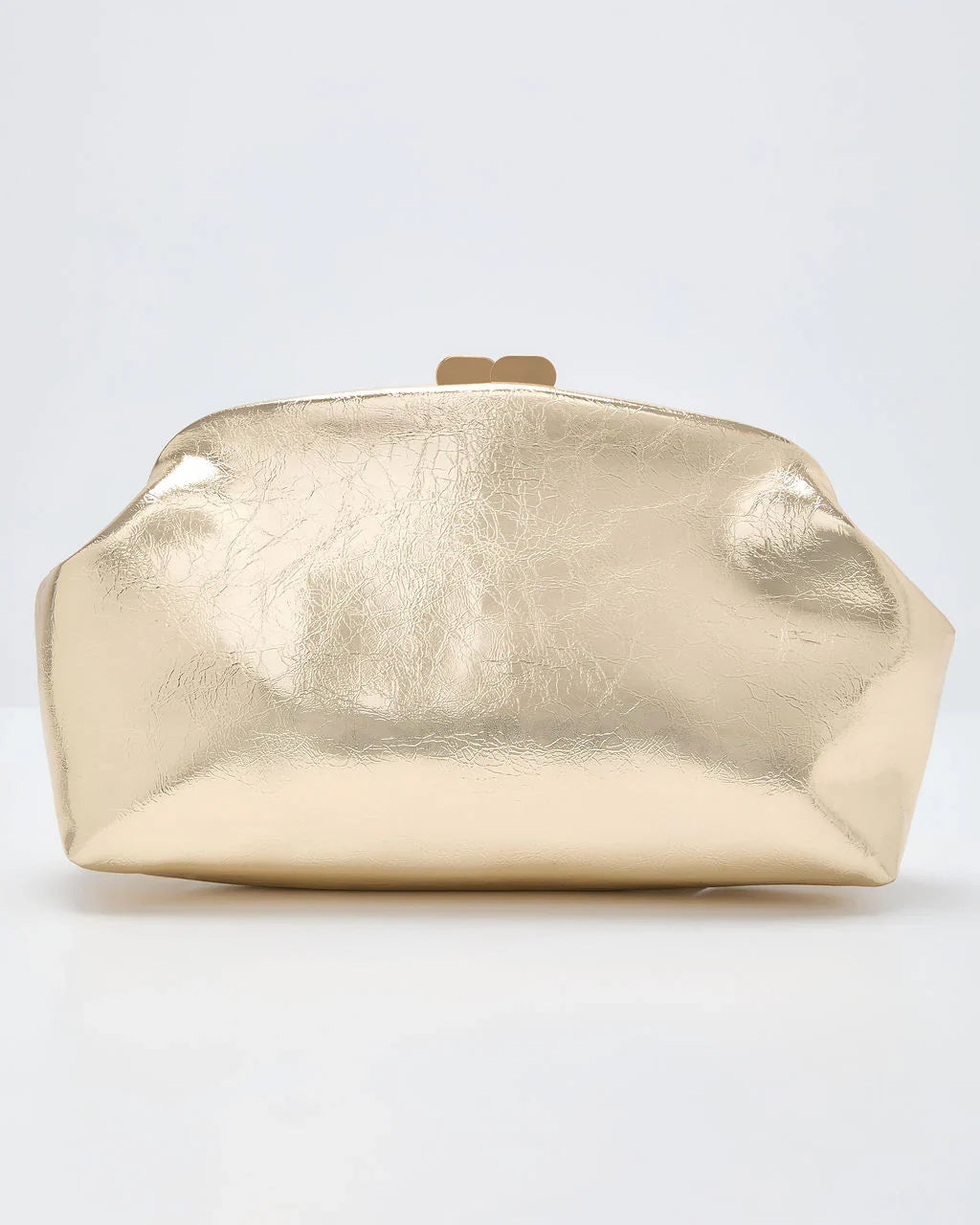 Koriena Metallic Oversized Pouch Clutch