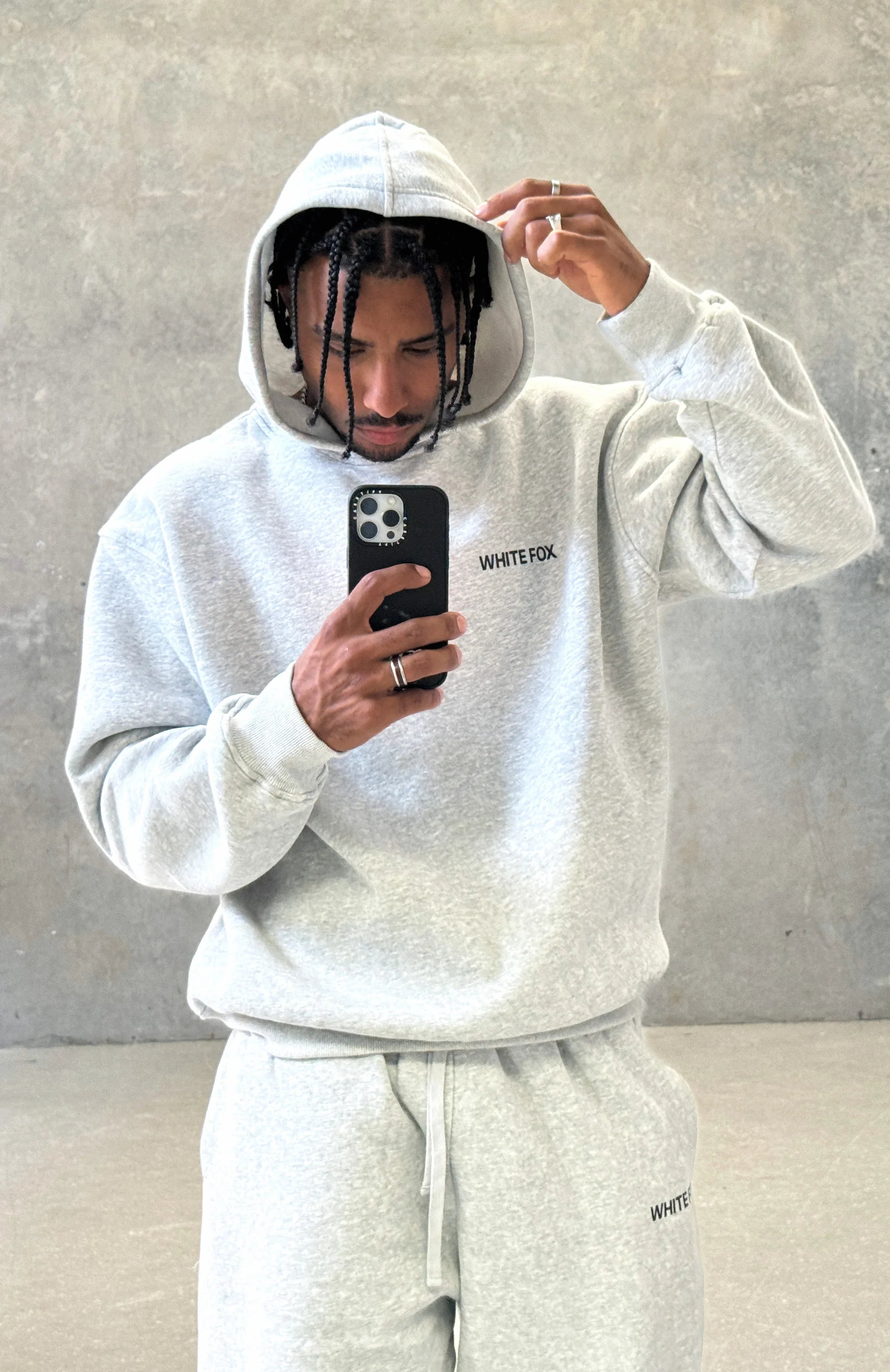 Core Classic Oversized Hoodie Dark Grey Marle
