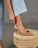 Mallik Crochet Slingback Heels