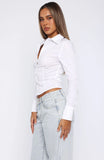 Office Siren Long Sleeve Shirt White