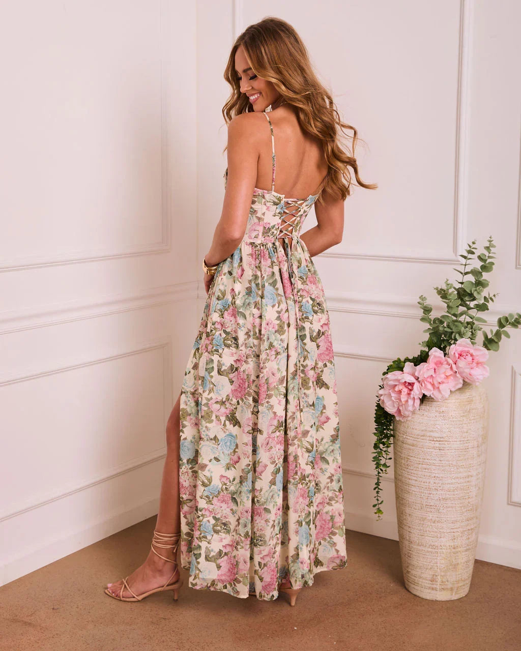 Morning Harmony Floral Maxi Dress