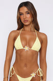 Frangipani Isle Bikini Top Lemon