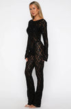 Major Attitude Lace Jumpsuit Black