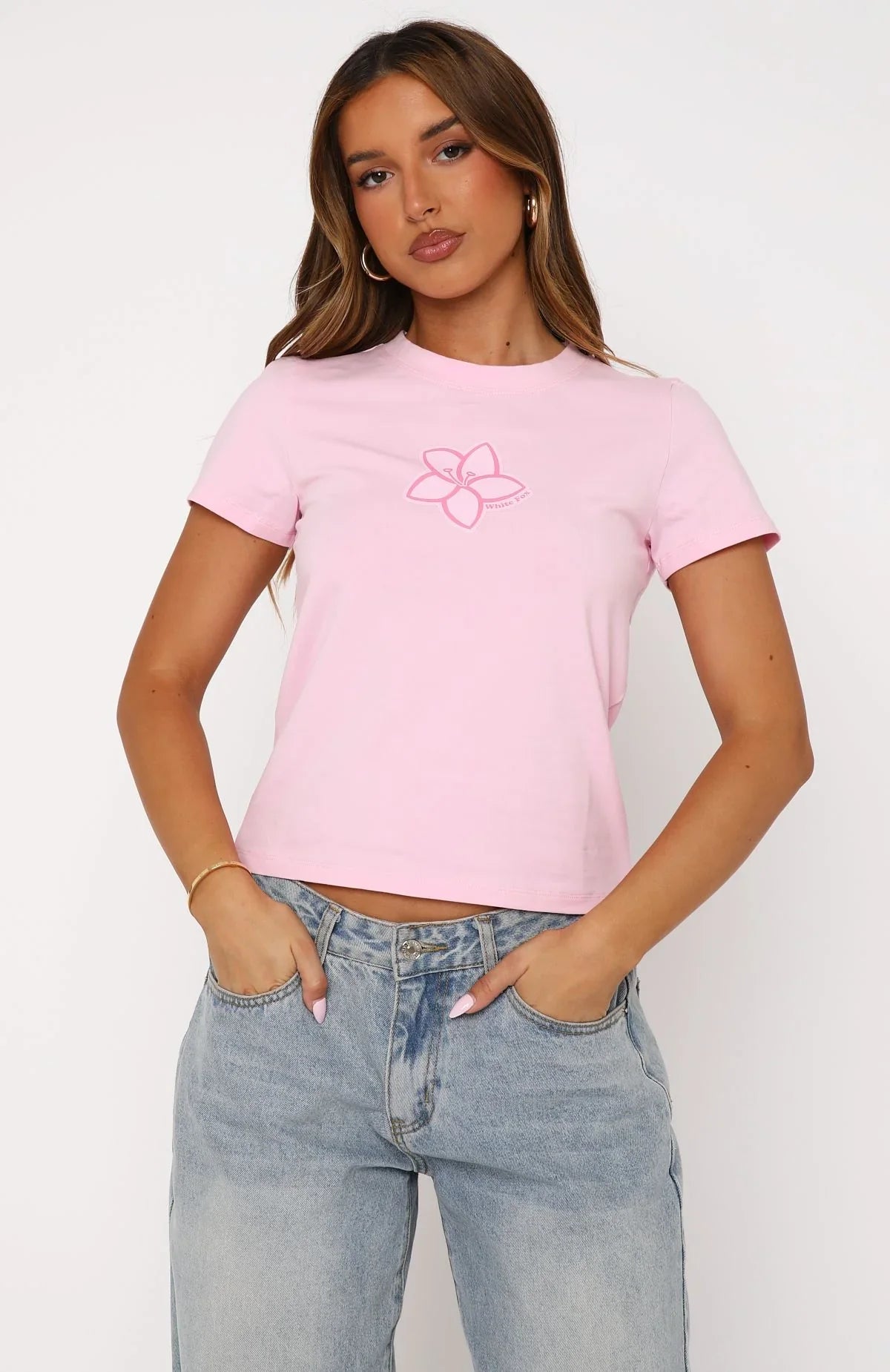 New Moment Relaxed Baby Tee Pink