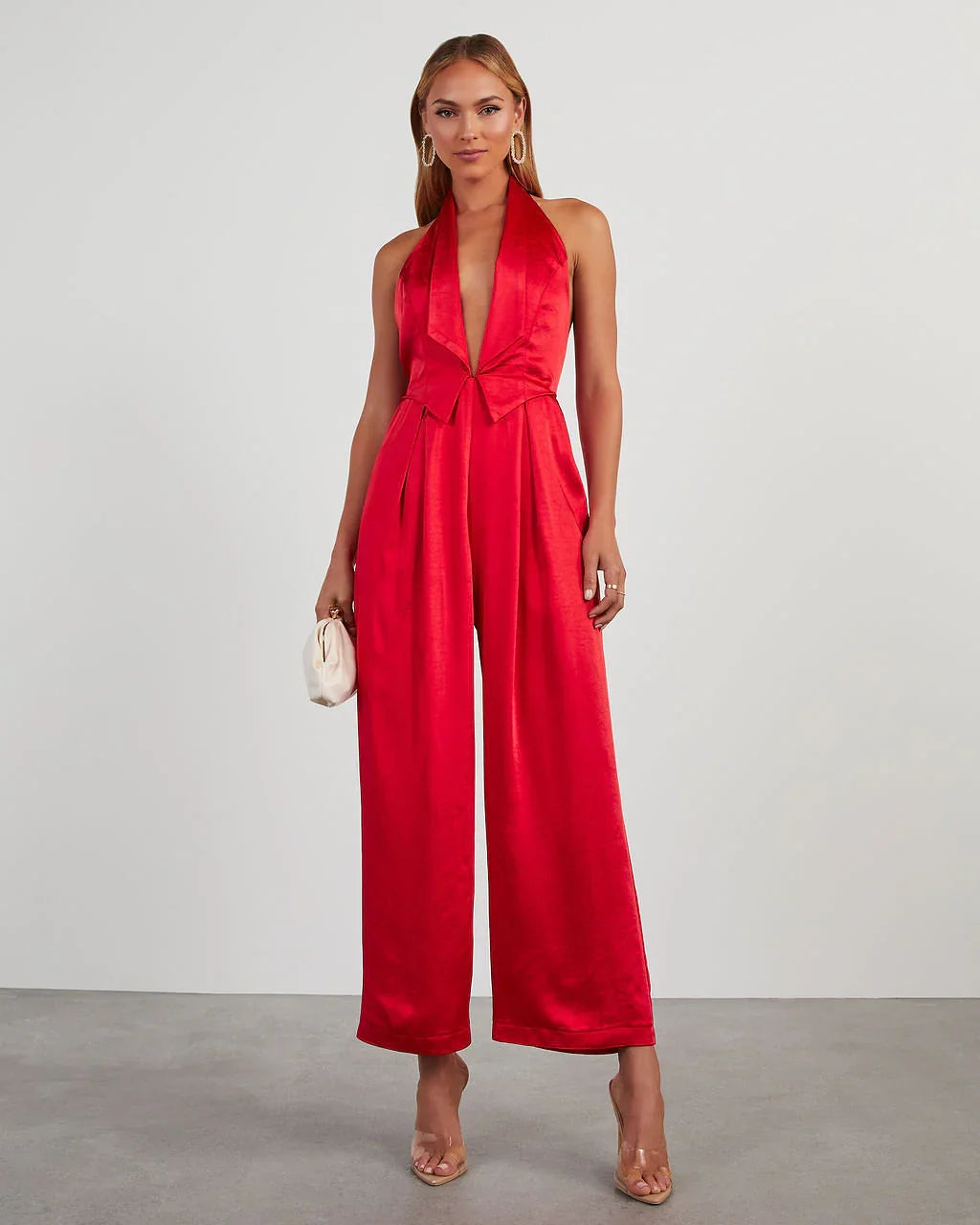 Reeves Satin Halter Jumpsuit