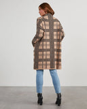 Fair And Square Plaid Pocketed Cardigan