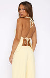 Way She Walks Halter Top Butter