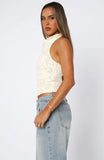 Are You Coming Back Halter Top Cream