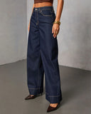 Weekend Plans Rigid High Rise Wide Leg Jeans