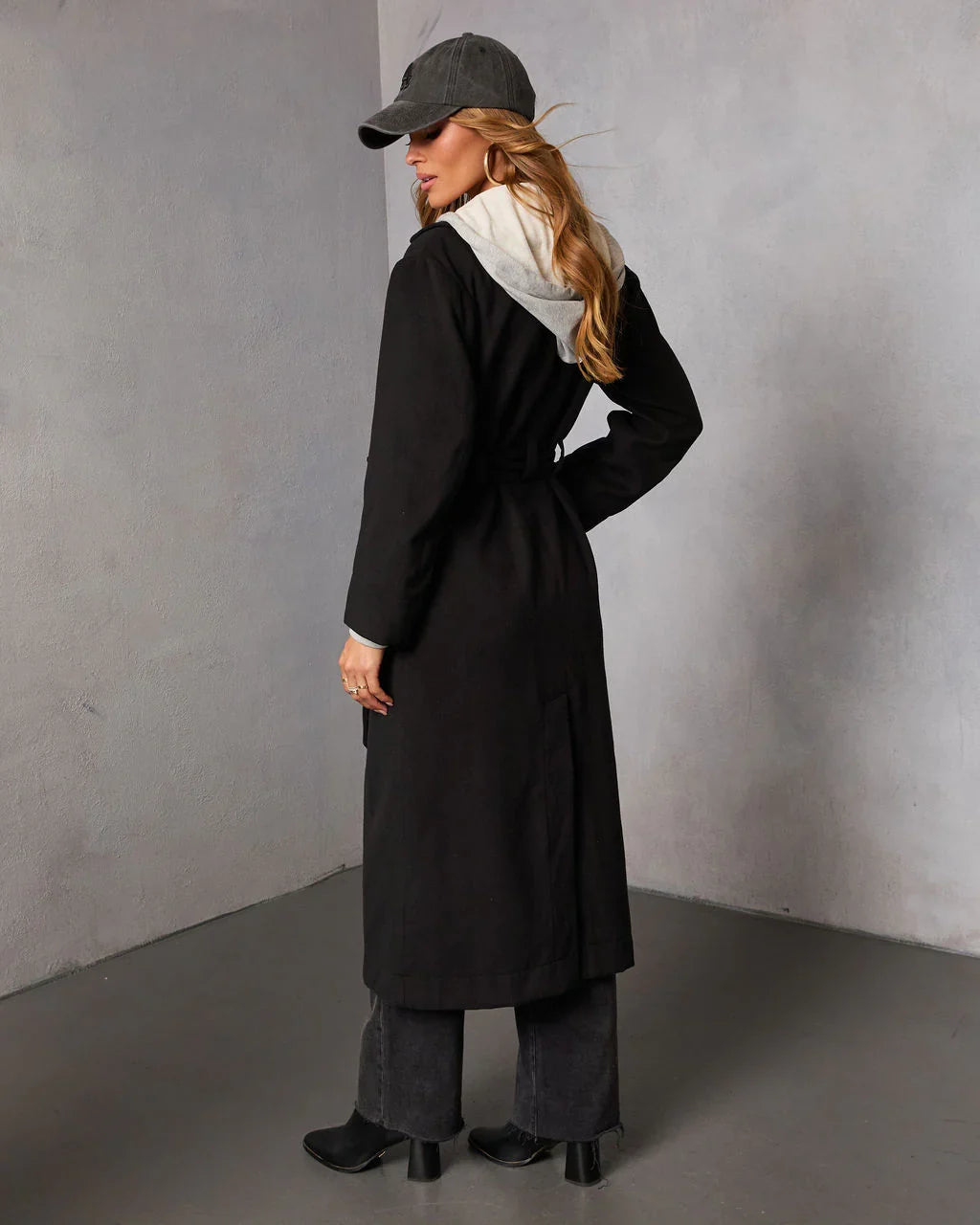 Davison Twofer Hooded Waist Tie Trench Coat
