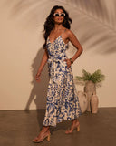 Beachfront Muse Abstract Midi Dress
