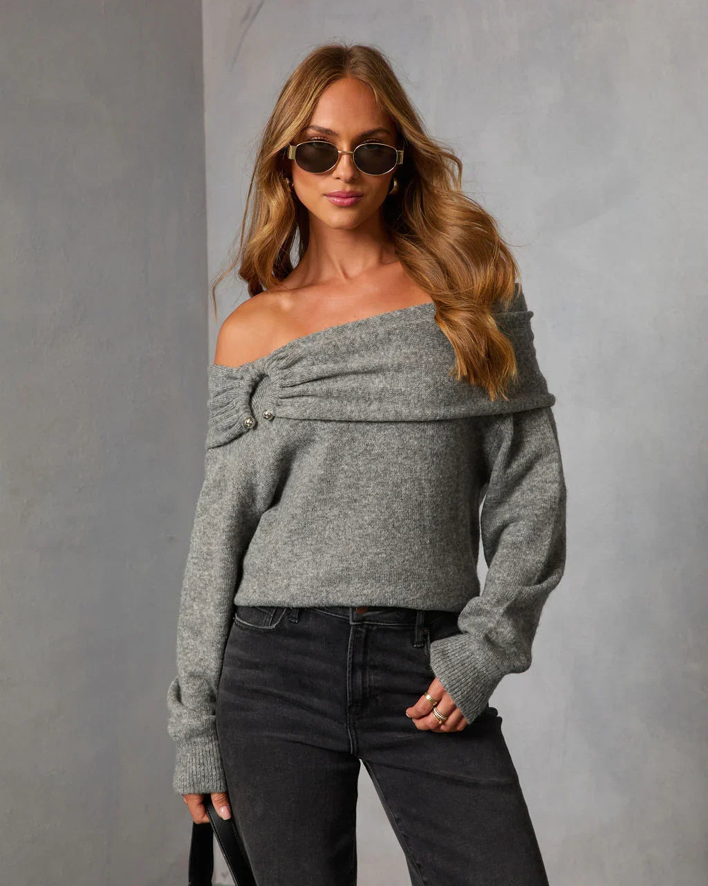 Snuggle Mode Off The Shoulder Sweater