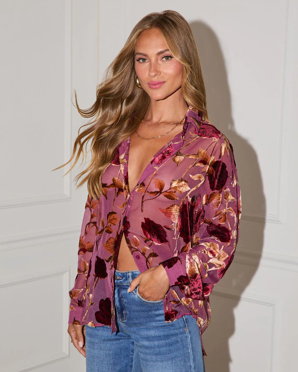 Britlen Button Down Blouse