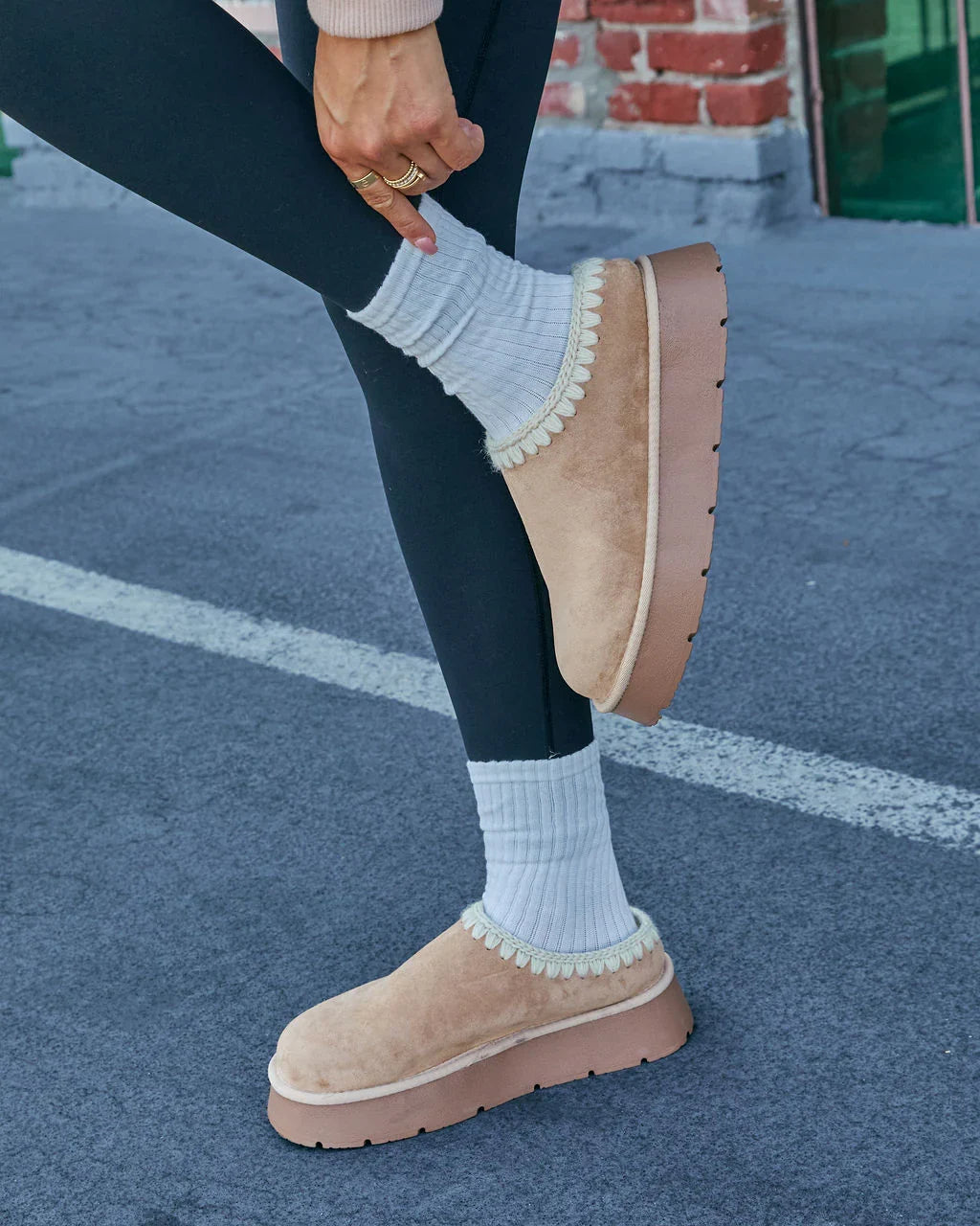 Emberlane Embroidered Platform Mules