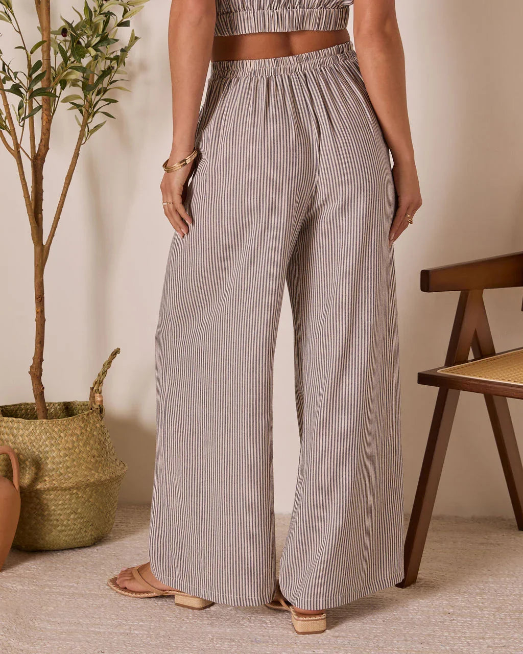 Thea High Rise Striped Pants