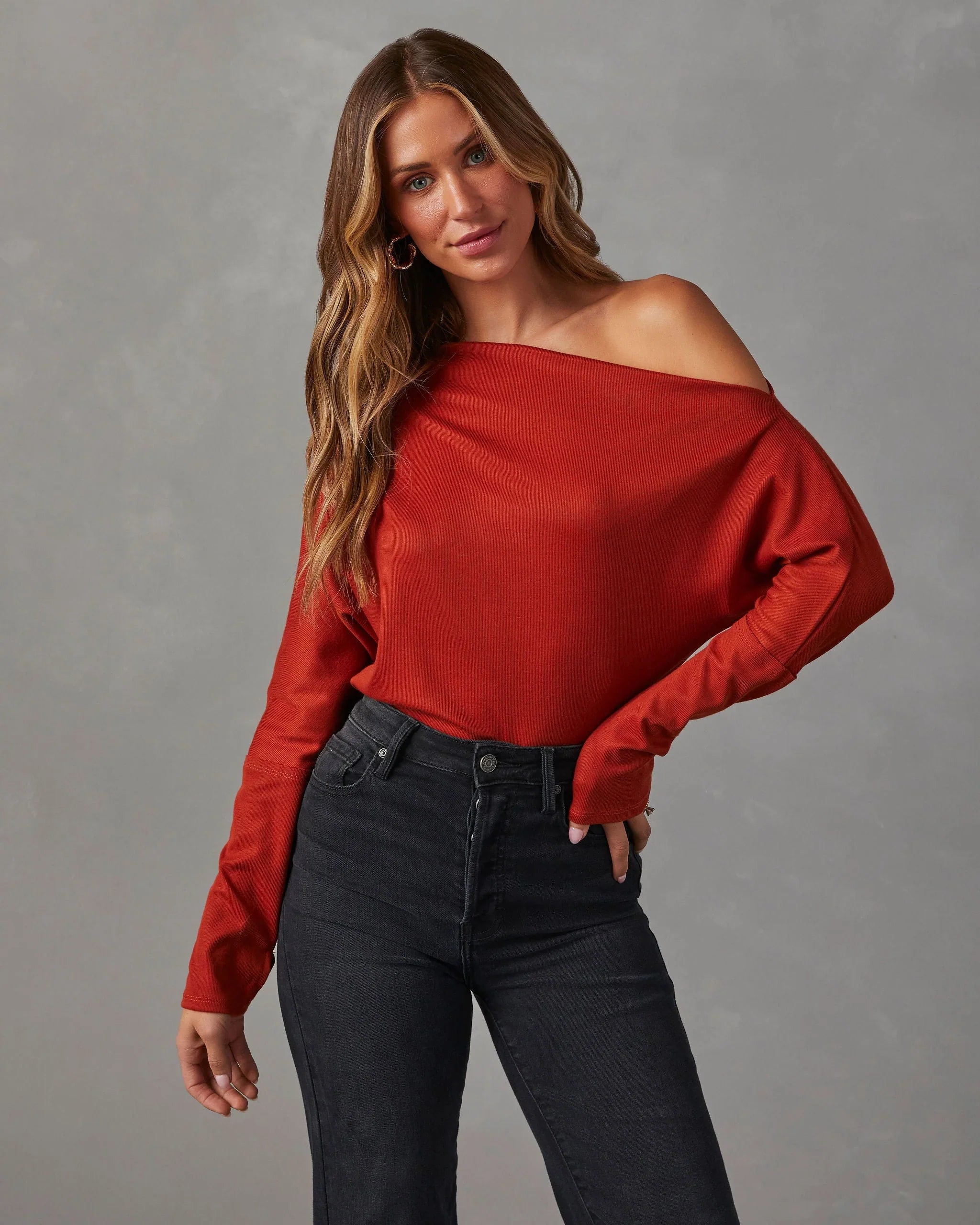 A Wow Moment Asymmetrical Long Sleeve Top