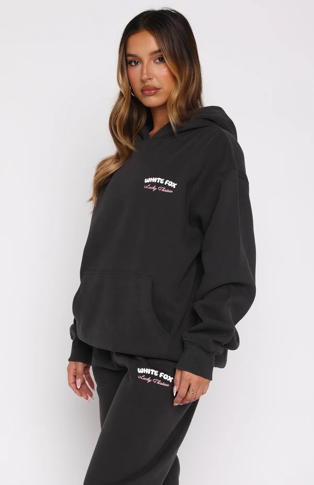 Lucky Thirteen Cheyenne Oversized Hoodie Charcoal