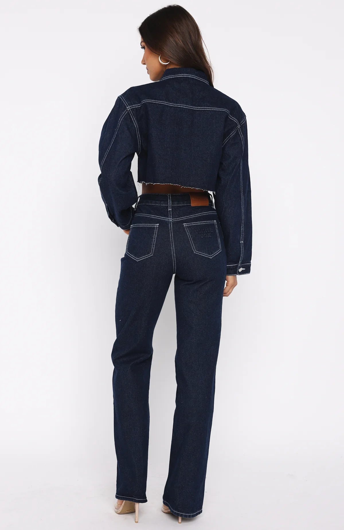 Something To Prove High Rise Straight Leg Jeans Dark Indigo
