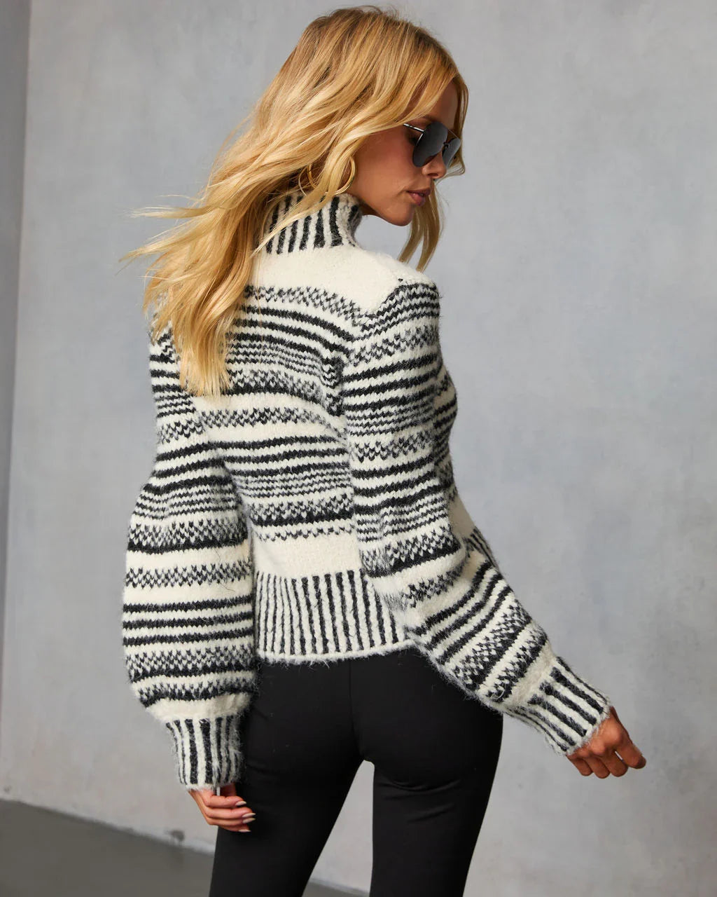 Tobin Striped Turtleneck Sweater