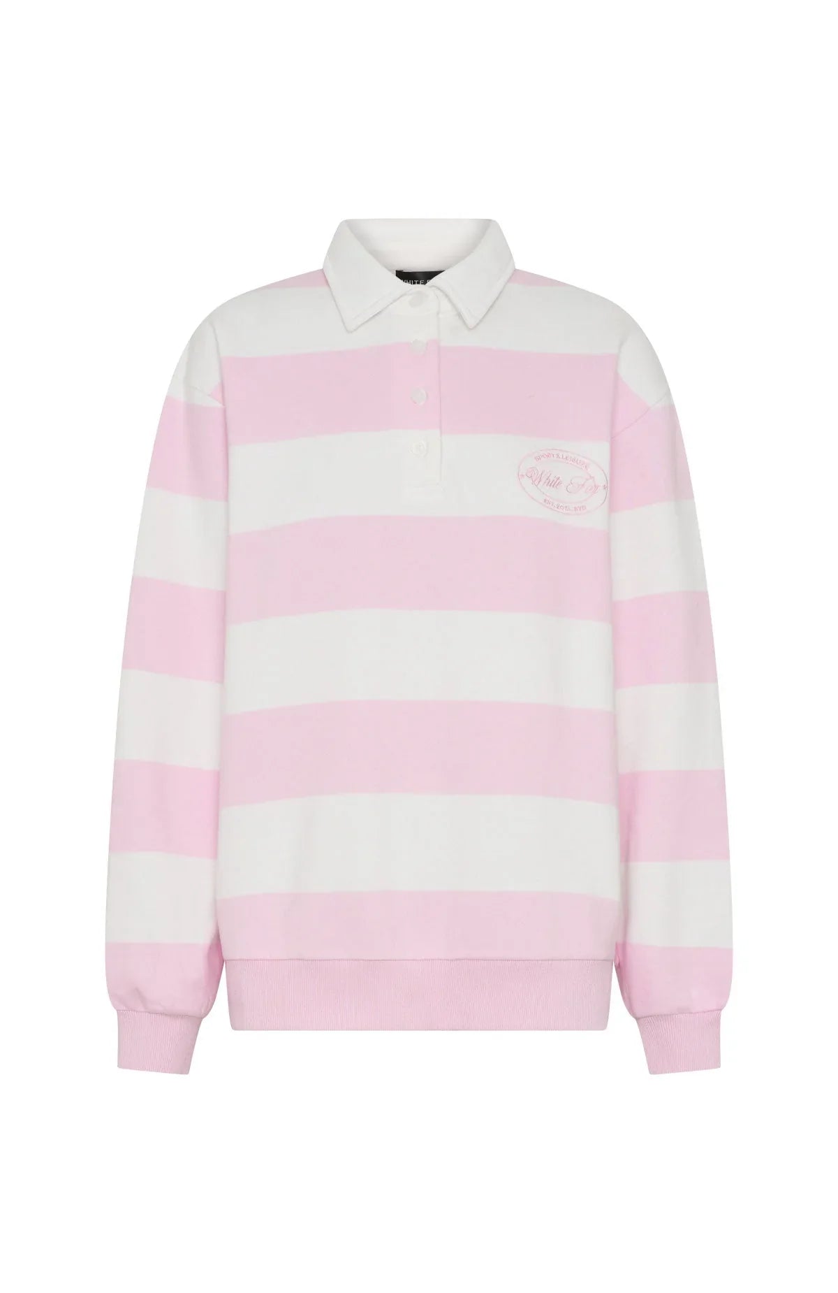 Moving Fast Oversized Henley Sweater Ballet Pink