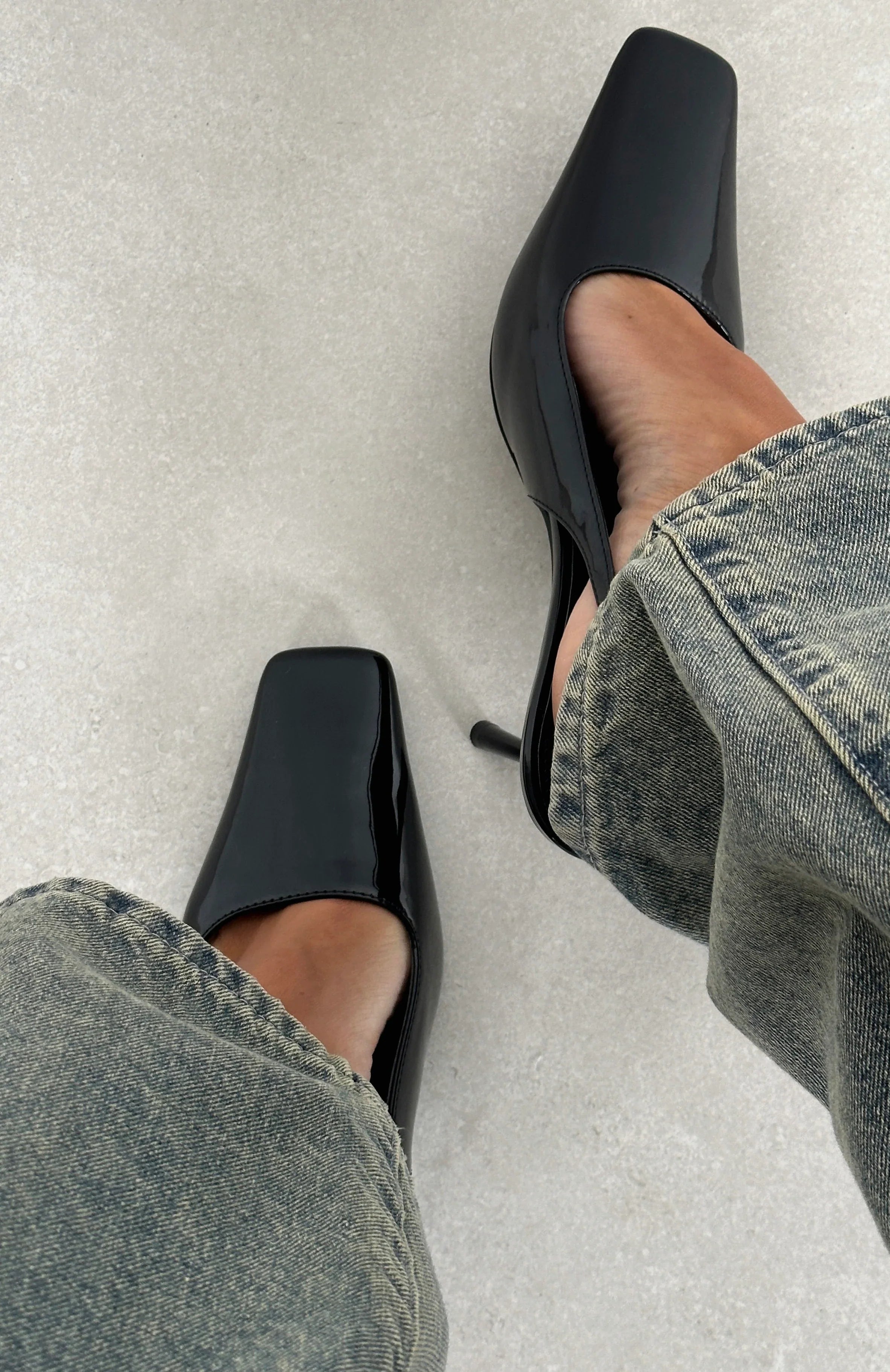 Ella Heels Black Patent
