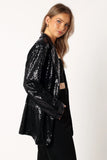 Delaney Sequin Blazer Black
