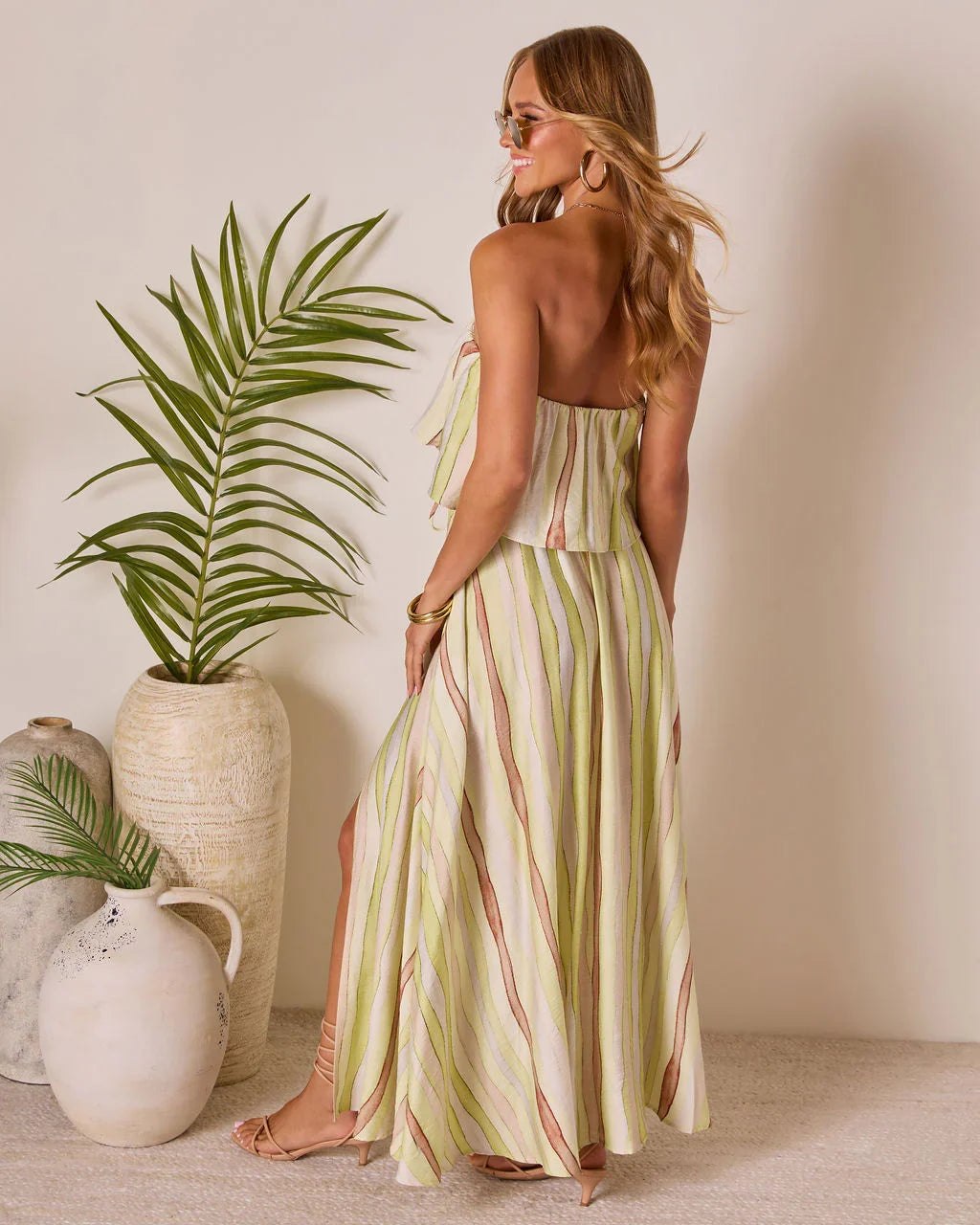 Meila Waist Tie Maxi Dress