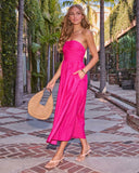 Caspian Strapless Striped Maxi Dress