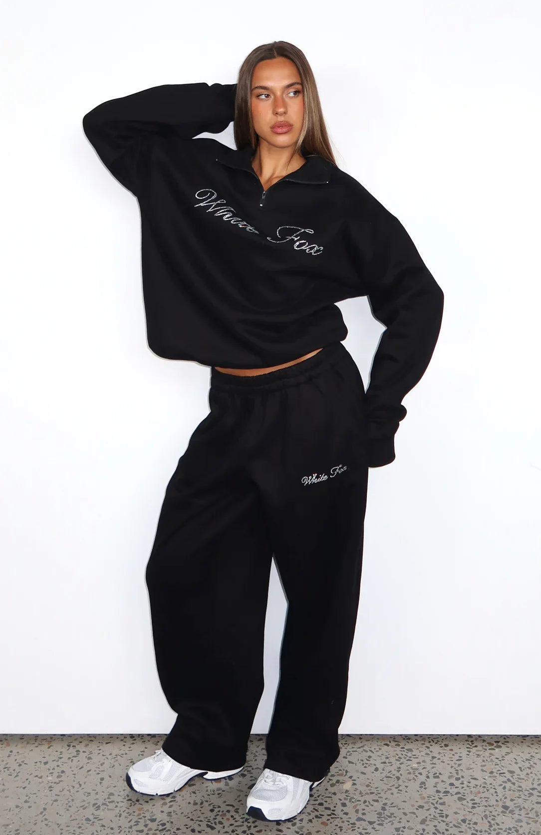 Make It Or Break It Barrel Leg Sweatpants Black