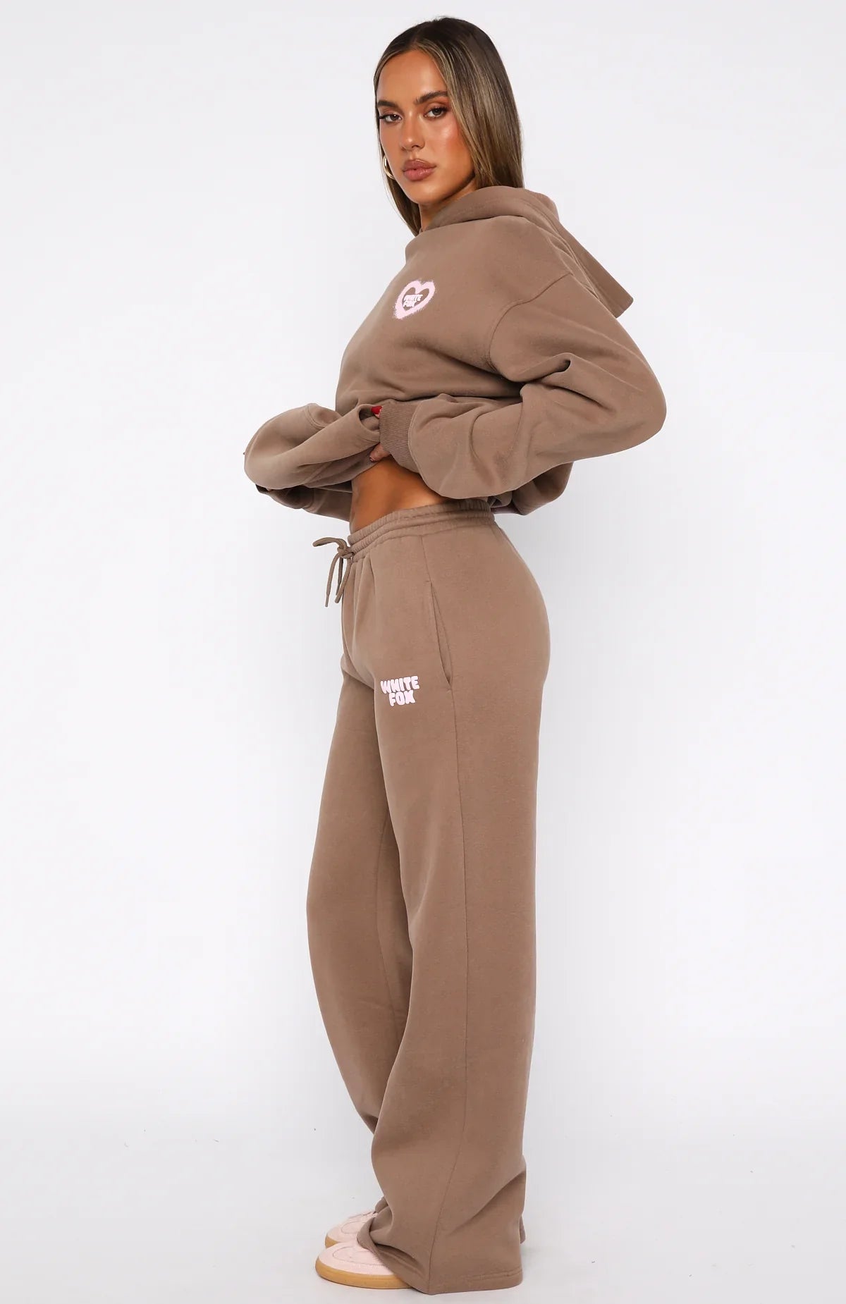 11th Street City Girl At Heart Wide Leg Sweatpants Cinnamon Bun