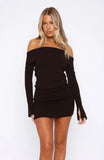 Parental Guidance Knit Mini Dress Chocolate
