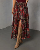 Levvie Front Tie Maxi Skirt