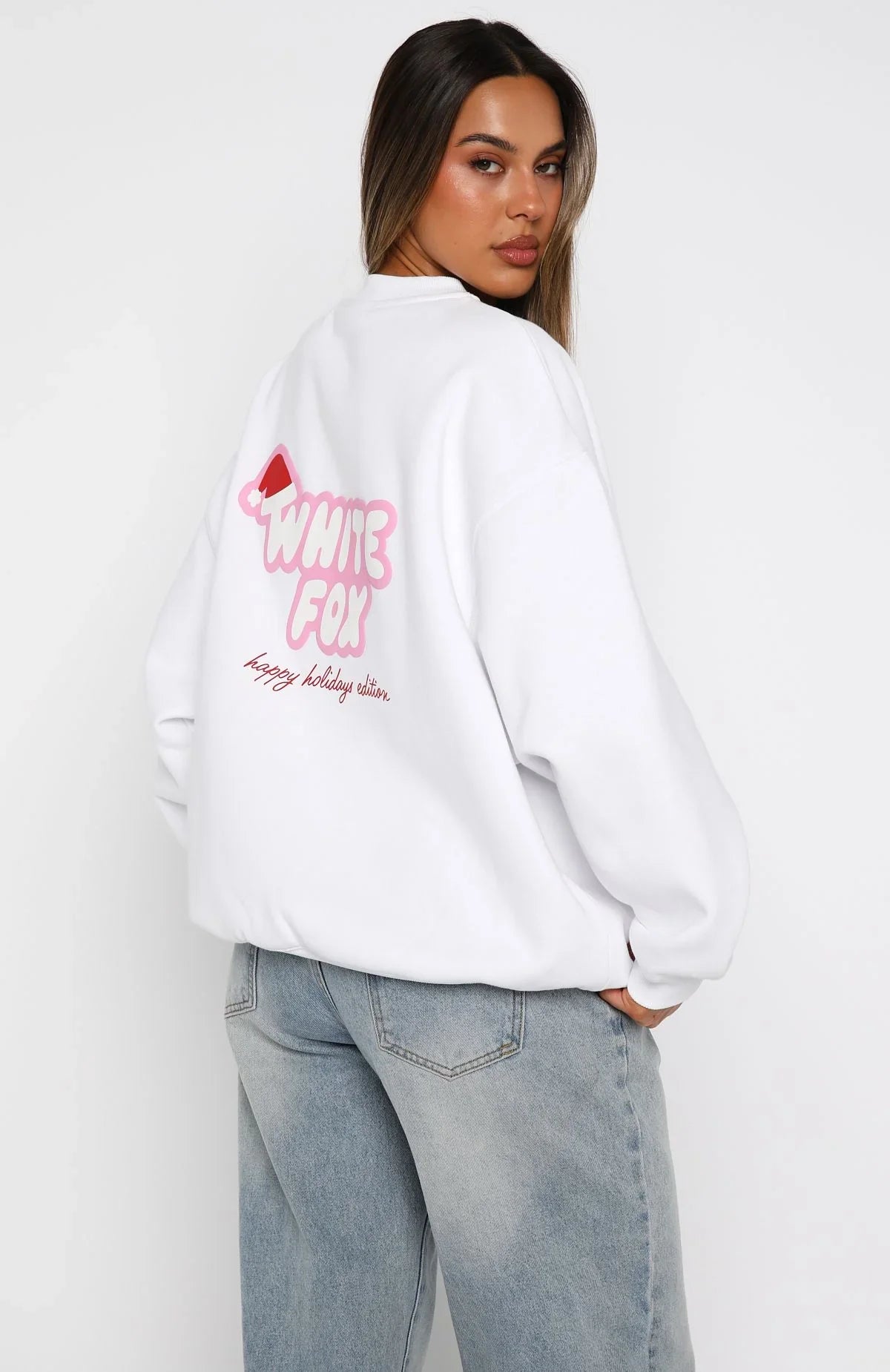 Santa Baby Oversized Sweater White