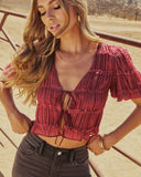 Carmalyn Front Tie Top