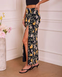 Airy Sol Fruit Floral Print Maxi Skirt