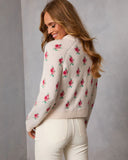 Frosted Promise Knit Abstract Sweater