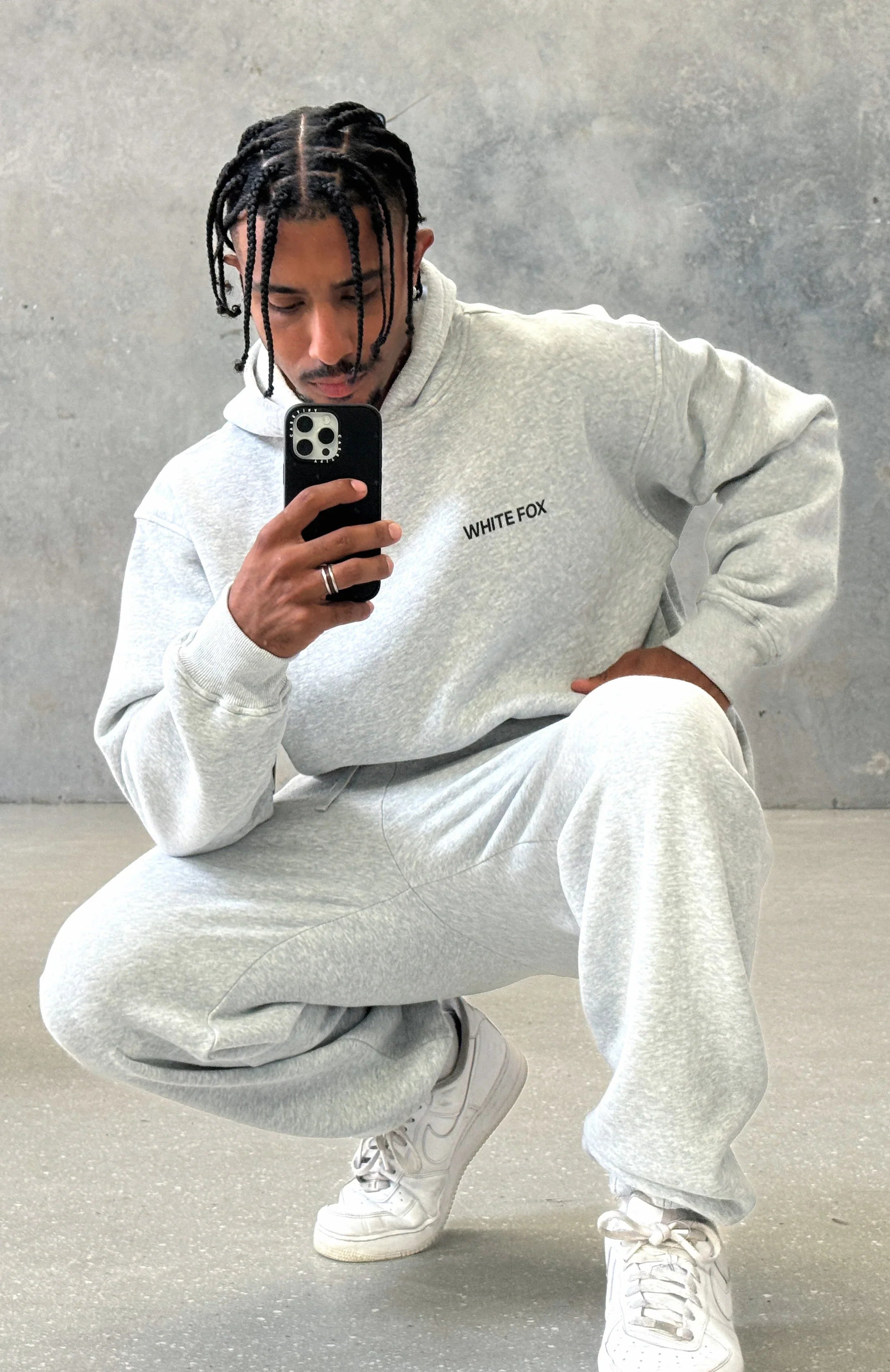 Core Classic Oversized Hoodie Dark Grey Marle
