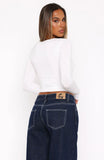 Show You The World Long Sleeve Top White