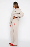 With Love For You Wide Leg Sweatpants Moon